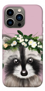 Чохол Raccoon in flowers для iPhone 13 Pro