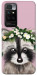 Чехол Raccoon in flowers для Xiaomi Redmi 10