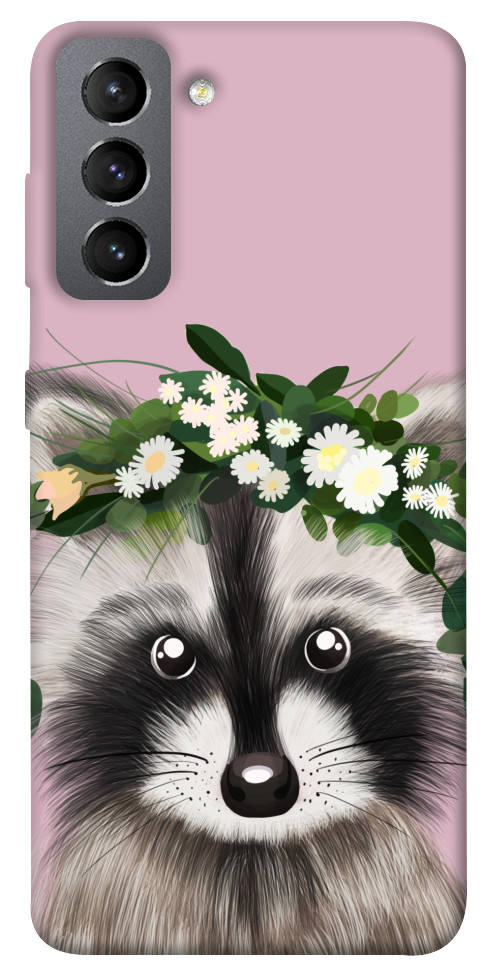 Чохол Raccoon in flowers для Galaxy S21 FE