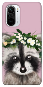 Чохол Raccoon in flowers для Xiaomi Redmi K40