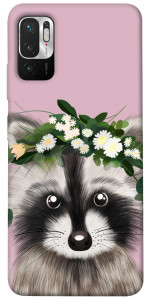 Чехол Raccoon in flowers для Xiaomi Redmi Note 10 5G