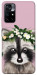 Чехол Raccoon in flowers для Xiaomi Poco M4 Pro 5G