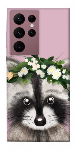 Чохол Raccoon in flowers для Galaxy S22 Ultra