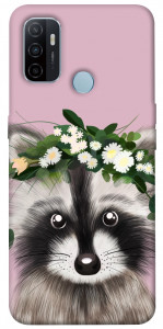 Чехол Raccoon in flowers для Oppo A33 (2020)