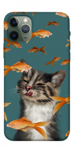 Чехол Cat with fish для iPhone 11 Pro