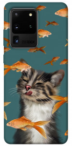 Чохол Cat with fish для Galaxy S20 Ultra (2020)