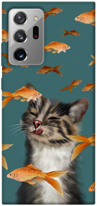 Чохол Cat with fish для Galaxy Note 20 Ultra