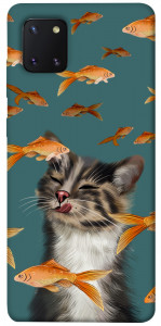 Чехол Cat with fish для Galaxy Note 10 Lite (2020)
