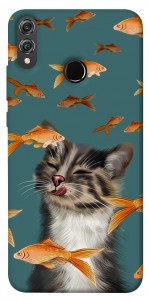 Чехол Cat with fish для Huawei Honor 8X