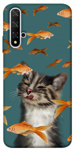 Чехол Cat with fish для Huawei Honor 20