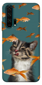 Чехол Cat with fish для Huawei Honor 20 Pro