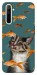 Чехол Cat with fish для Realme 6