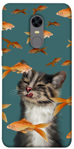 Чехол Cat with fish для Xiaomi Redmi 5 Plus