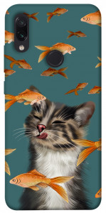 Чехол Cat with fish для Xiaomi Redmi Note 7