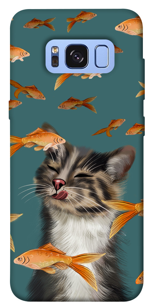 Чехол Cat with fish для Galaxy S8 (G950)