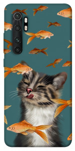 Чехол Cat with fish для Xiaomi Mi Note 10 Lite