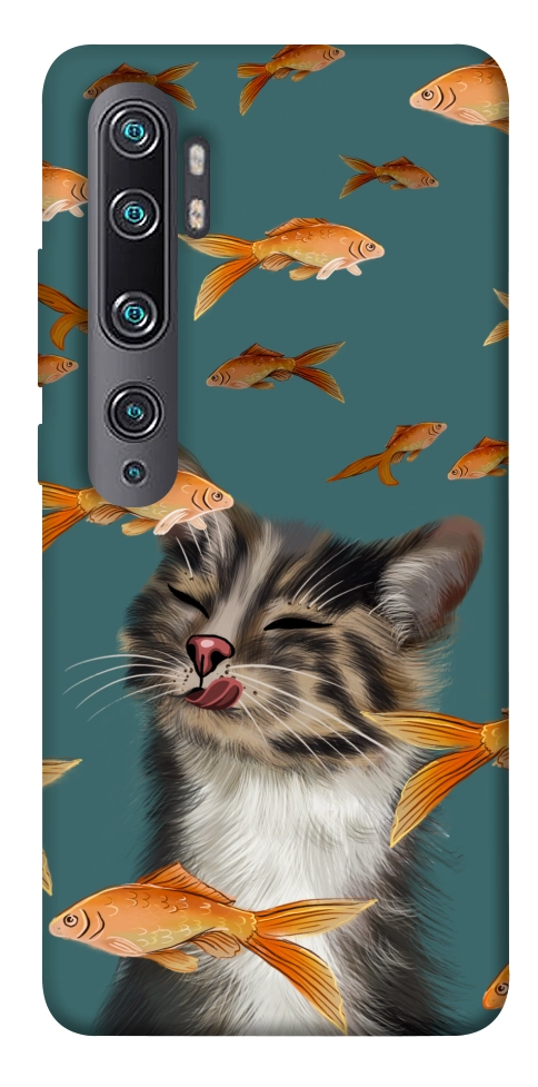 Чехол Cat with fish для Xiaomi Mi CC9 Pro