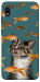 Чехол Cat with fish для Galaxy A10 (A105F)