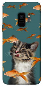 Чохол Cat with fish для Galaxy S9