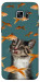 Чехол Cat with fish для Galaxy S7 Edge