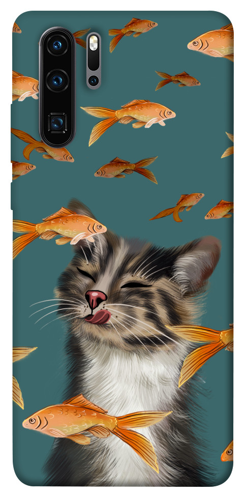 

Чехол Cat with fish для Huawei P30 Pro 1363350