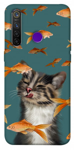 Чохол Cat with fish для Realme 5 Pro