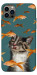 Чохол Cat with fish для iPhone 12 Pro