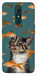 Чохол Cat with fish для OPPO A9