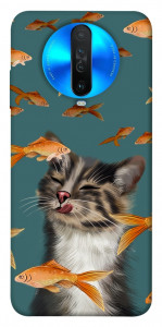 Чехол Cat with fish для Xiaomi Redmi K30