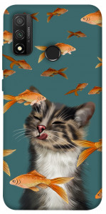 Чехол Cat with fish для Huawei P Smart (2020)