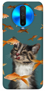 Чехол Cat with fish для Xiaomi Poco X2