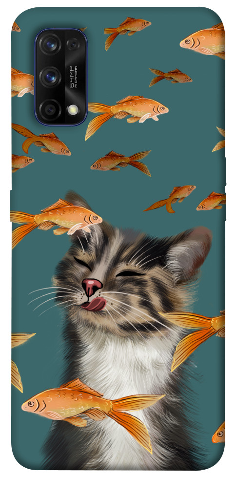 

Чохол Cat with fish для Realme 7 Pro 1363418