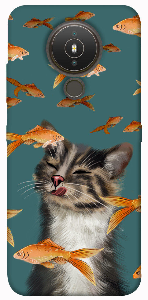 

Чохол Cat with fish для Nokia 1.4 1363456