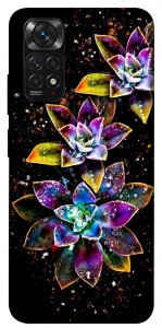 Чехол Flowers on black для Xiaomi Redmi Note 11S