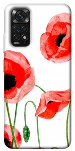 Чехол Акварельные маки для Xiaomi Redmi Note 11 (Global)
