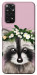 Чехол Raccoon in flowers для Xiaomi Redmi Note 11 (Global)