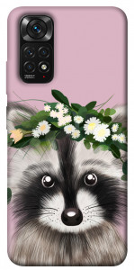 Чехол Raccoon in flowers для Xiaomi Redmi Note 11S