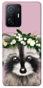 Чехол Raccoon in flowers для Xiaomi 11T Pro