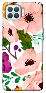 Чехол Акварельные цветы для Oppo F17 Pro