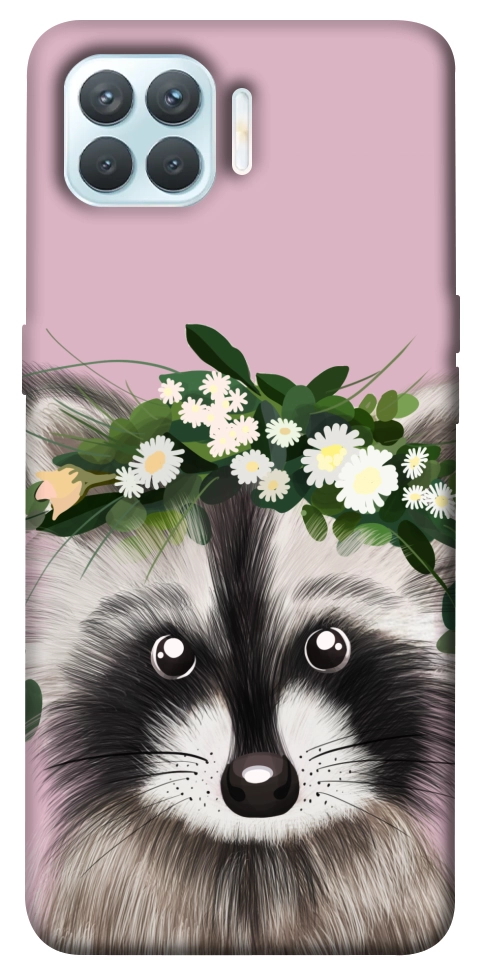 Чехол Raccoon in flowers для Oppo F17 Pro