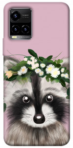 Чехол Raccoon in flowers для Vivo Y33s