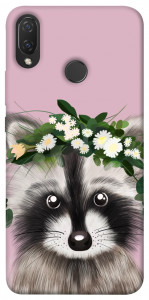 Чохол Raccoon in flowers для Huawei P Smart+