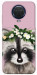 Чехол Raccoon in flowers для Nokia G20