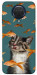 Чохол Cat with fish для Nokia G20