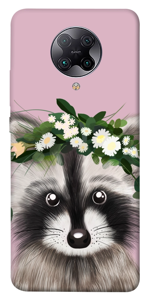 Чехол Raccoon in flowers для Xiaomi Redmi K30 Pro