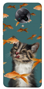 Чохол Cat with fish для Xiaomi Poco F2 Pro