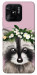 Чехол Raccoon in flowers для Xiaomi Redmi 10C