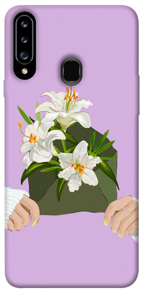 Чехол Flower message для Galaxy A20s (2019)