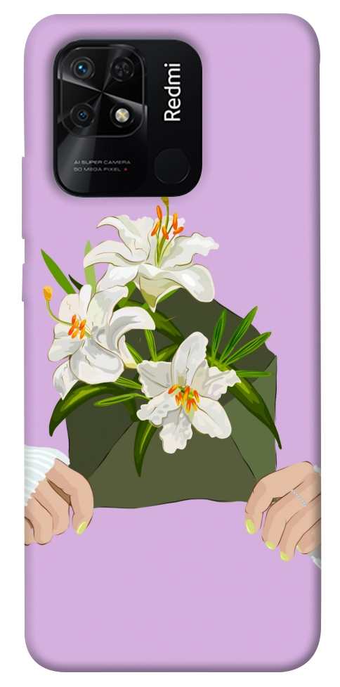 Чехол Flower message для Xiaomi Redmi 10C