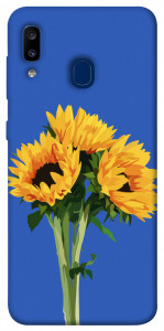 Чехол Bouquet of sunflowers для Galaxy A20 (2019)